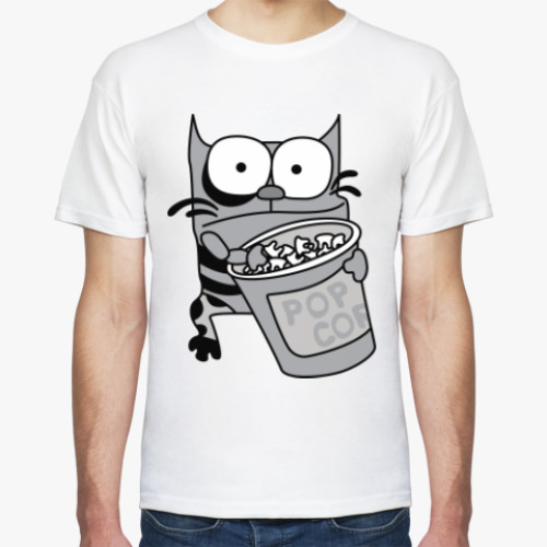 Футболка с принтом Упячка Кот