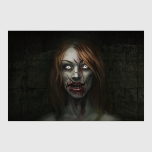 Постер с принтом Зомби-девушка