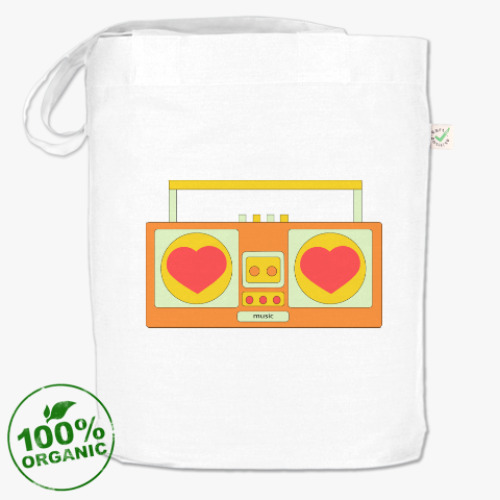 Сумка шоппер с принтом Music