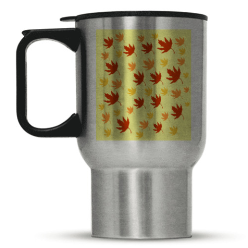 Кружка-термос с принтом Листья