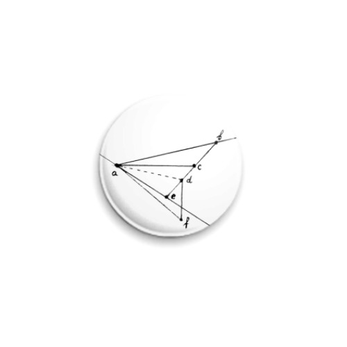 Значок 25мм с принтом  Математика