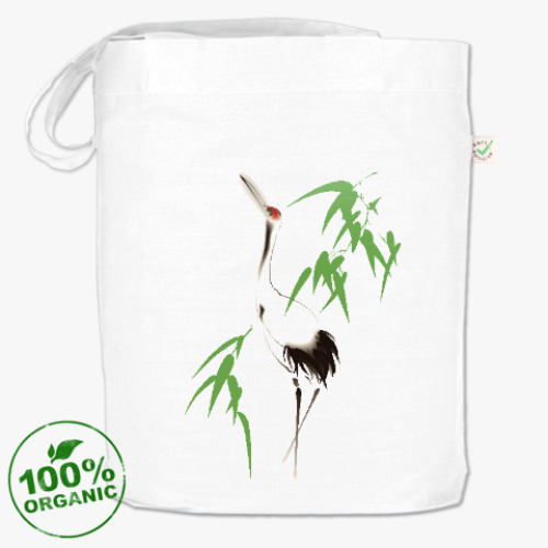 Сумка шоппер с принтом Аист