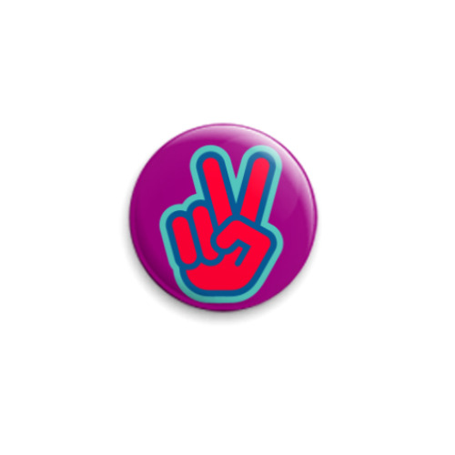 Значок 25мм с принтом V