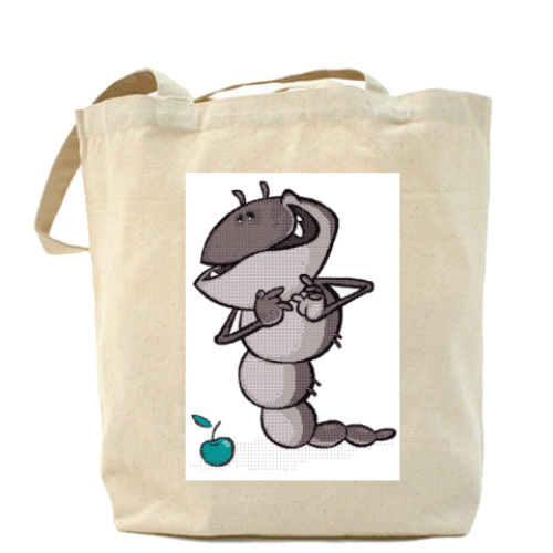 Сумка шоппер с принтом 'Гусеница'