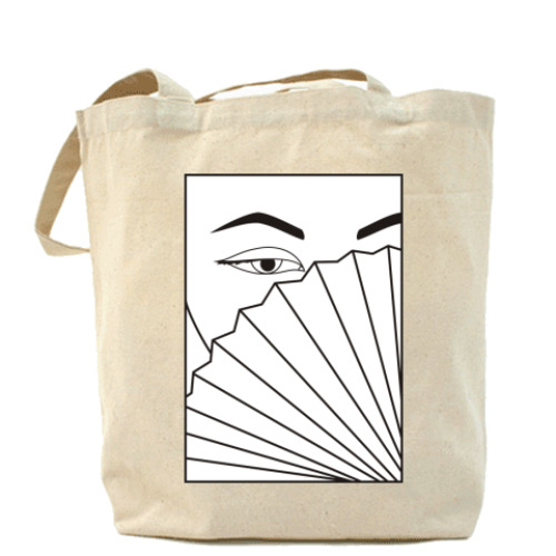 Сумка шоппер с принтом 'Веер'