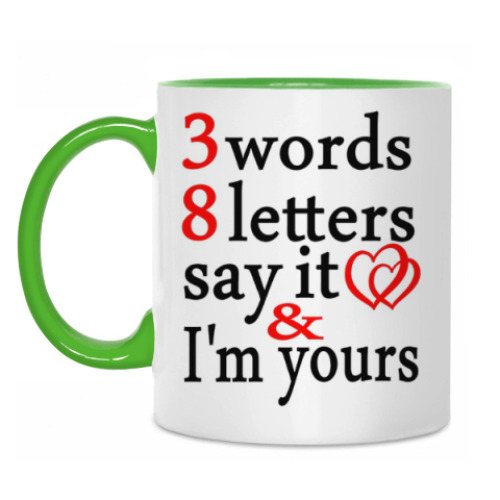 Кружка с принтом 3 Words 8 Letters