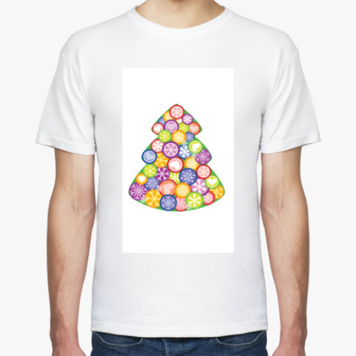 Футболка с принтом Елка