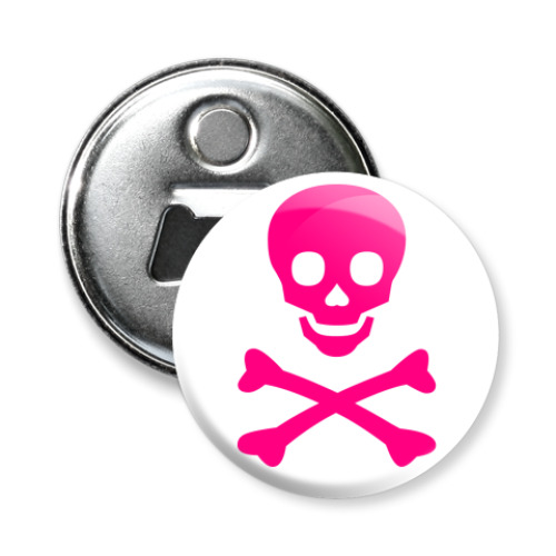 Магнит-открывашка с принтом Череп