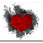 Сердце в краске