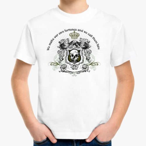 Детская футболка с принтом skull fortune6