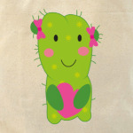 Девочка кактус  сердечком  в лапках