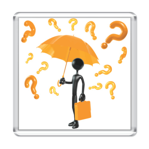 Магнит с принтом Дождь из вопросов