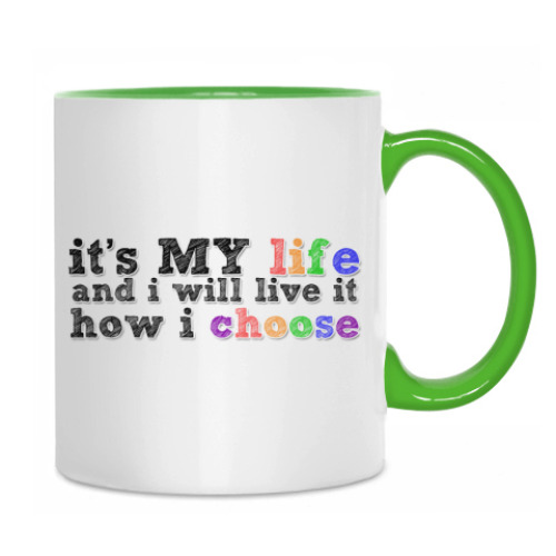 Кружка с принтом It`s my life