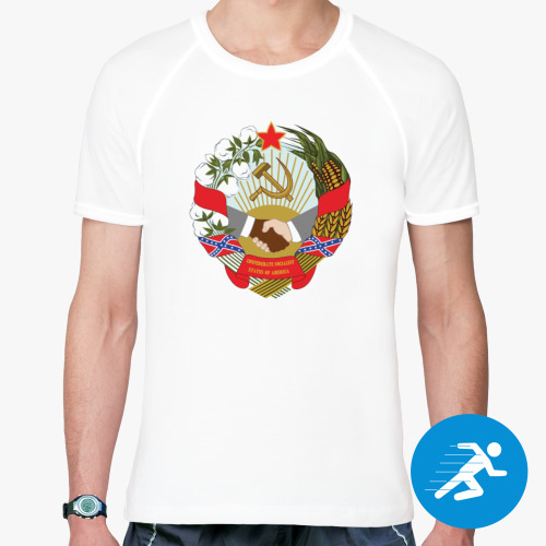 Спортивная футболка с принтом Конфедеративные Социалистические Штаты Америки