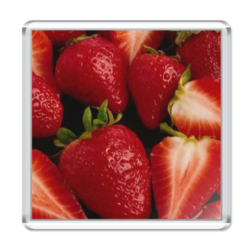 Магнит с принтом  Клубника