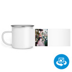 Кружка металлическая белая (круговая запечатка)