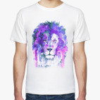 Лев акварель