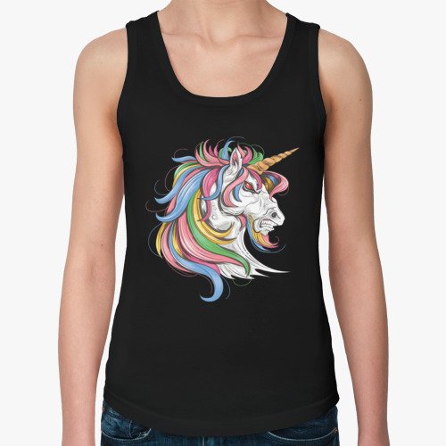 Женская майка с принтом Единорог #1