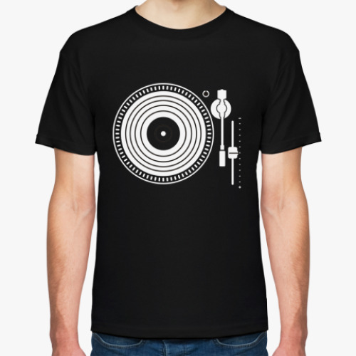 Футболка с принтом Проигрыватель винила