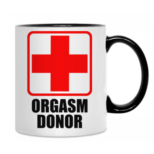 Кружка с принтом Orgasm Donor