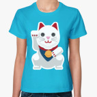 Классическая женская футболка Lucky Cat