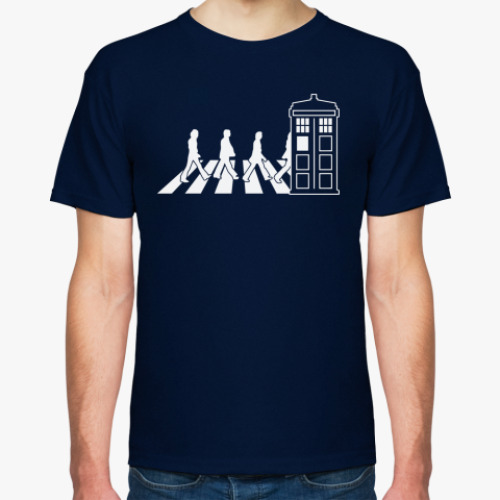 Футболка с принтом Beatles vs. Doctor Who