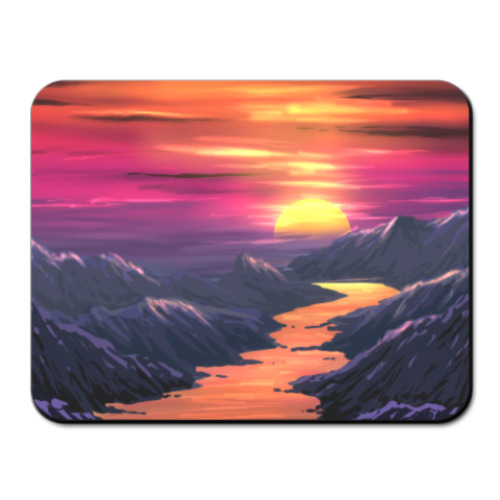 Коврик для мыши с принтом Сюрреалистический пейзаж