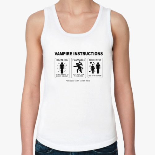 Женская майка с принтом  Vampire Instructions