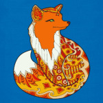 Изящная лиса зентангл