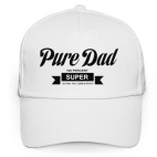 Кепка / бейсболка, белая (печать) Супер Папа!