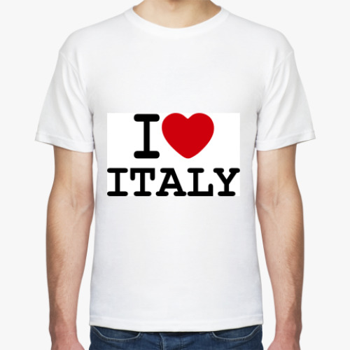 Футболка с принтом   I Love Italy