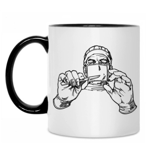 Кружка с принтом Для хирурга