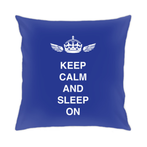 Подушка с принтом Keep calm and sleep on
