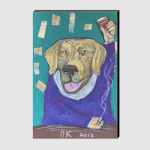 Курящий и пьющий пес