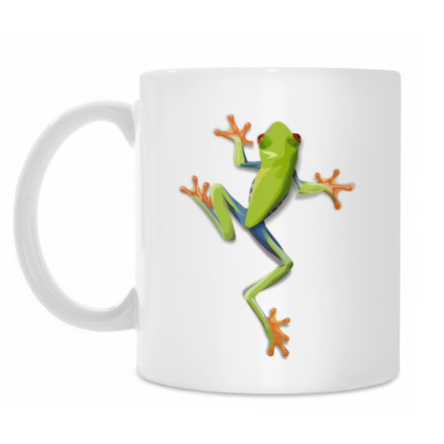 Кружка с принтом Забавная лягушка!