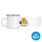 Кружка металлическая белая (круговая запечатка)