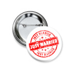 Значок 37 мм Just Married