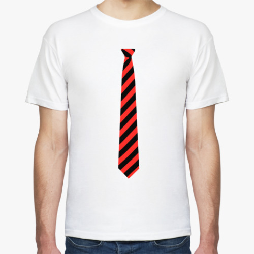 Футболка с принтом Полосатый галстук