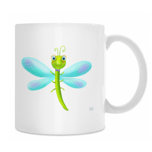 Кружка с принтом смешные насекомые