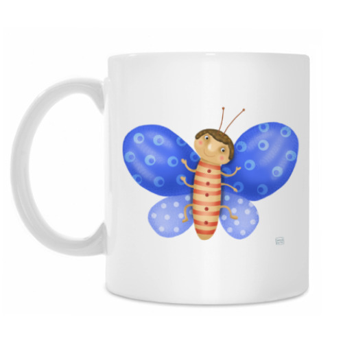 Кружка с принтом смешные насекомые