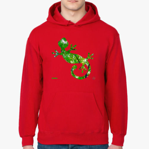 Толстовка худи с принтом Ящерица