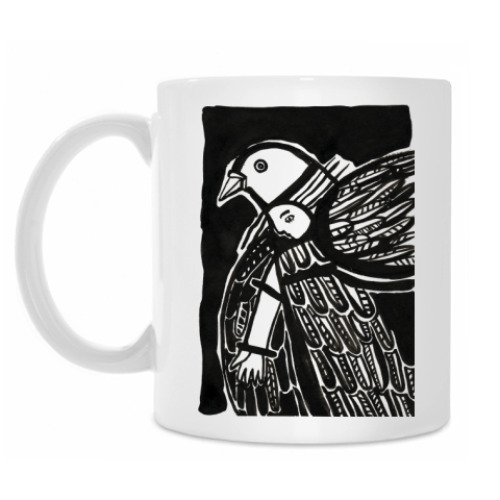 Кружка с принтом Я птица.