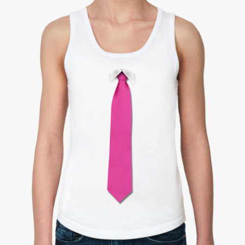 Женская майка с принтом  галстук