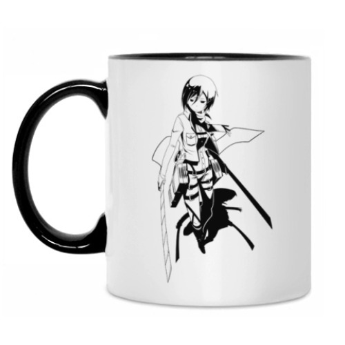 Кружка с принтом Mikasa