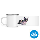 Кружка металлическая белая (круговая запечатка)