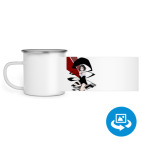 Кружка металлическая белая (круговая запечатка)