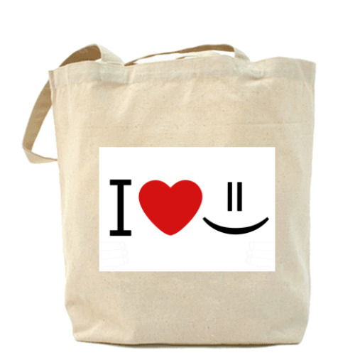 Сумка шоппер с принтом smile