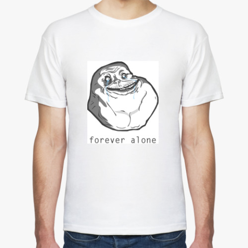 Футболка с принтом Forever alone