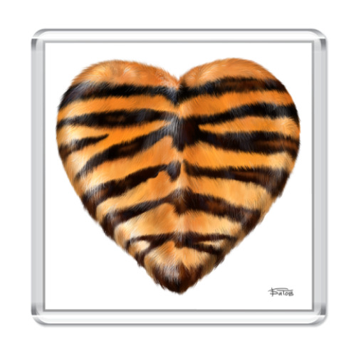 Магнит с принтом   TigerHeart