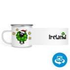 Кружка металлическая белая (круговая запечатка)